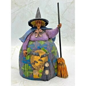 Jim Shore Halloween‎ Witch 2004 "Let The Magic Begin" 117678 Cat Heartwood Creek